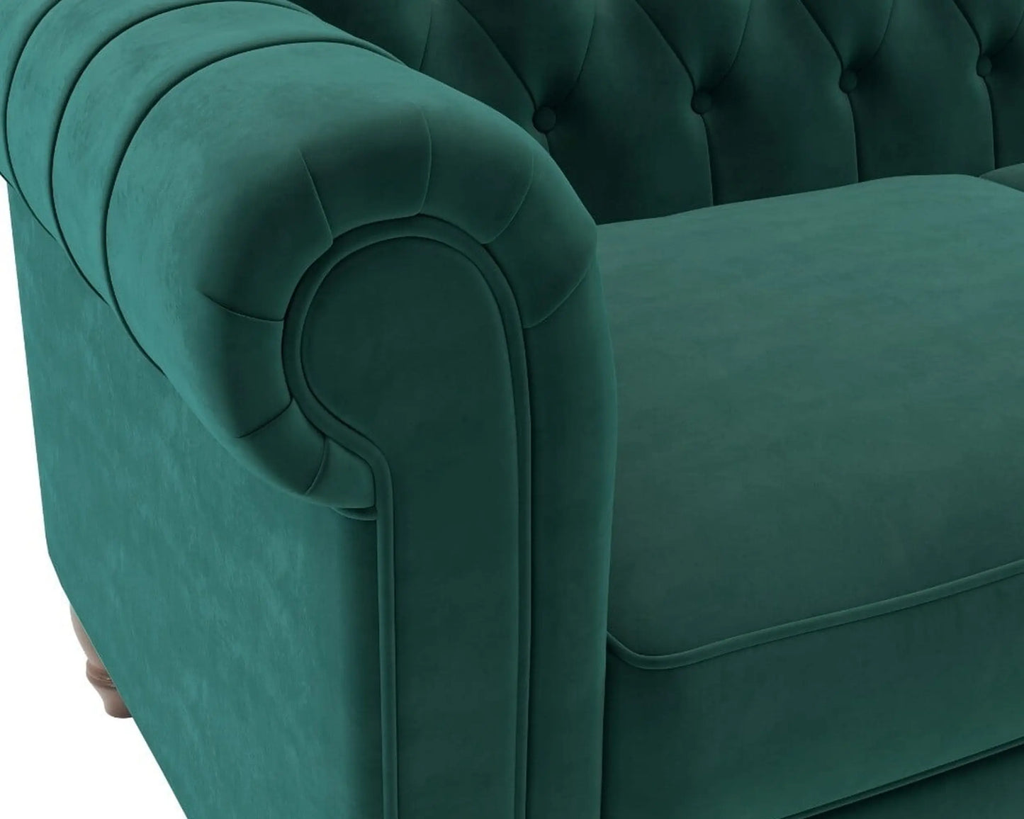 Medium Green Velvet Corner Sofa