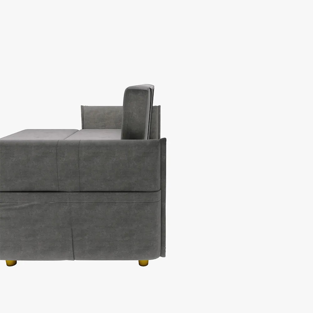 3 Seater Fold Out Sofa cum Bed In Grey Colour
