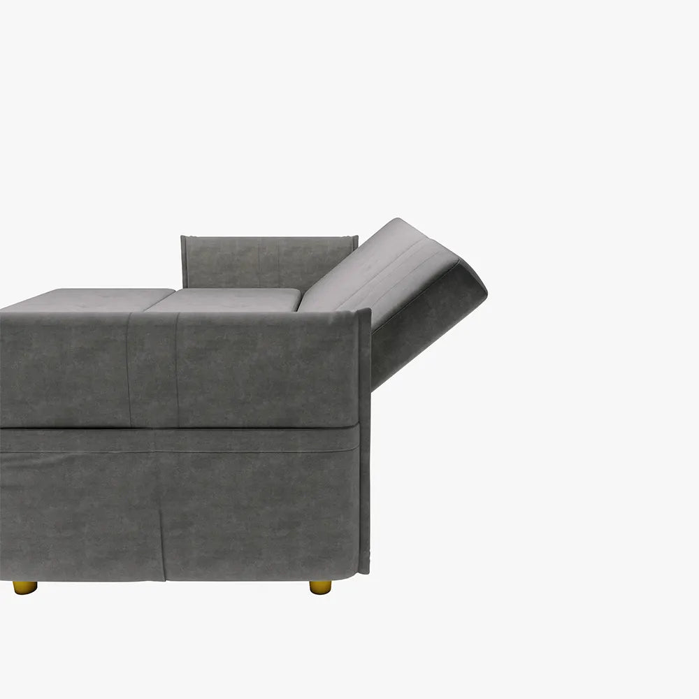 3 Seater Fold Out Sofa cum Bed In Grey Colour