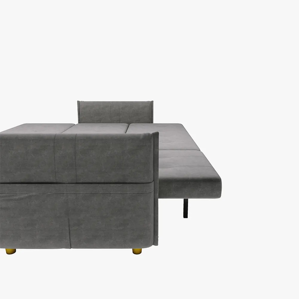 3 Seater Fold Out Sofa cum Bed In Grey Colour