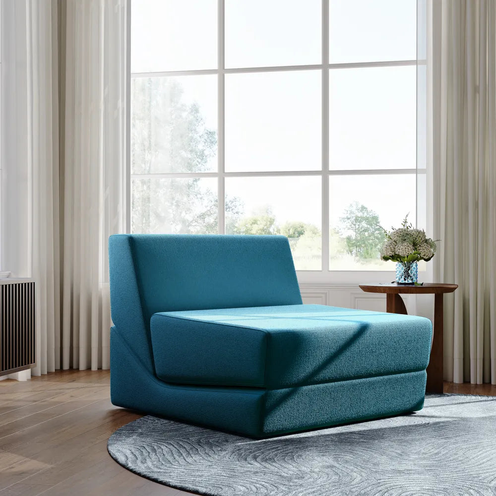 Blue Folding Sofa Bed