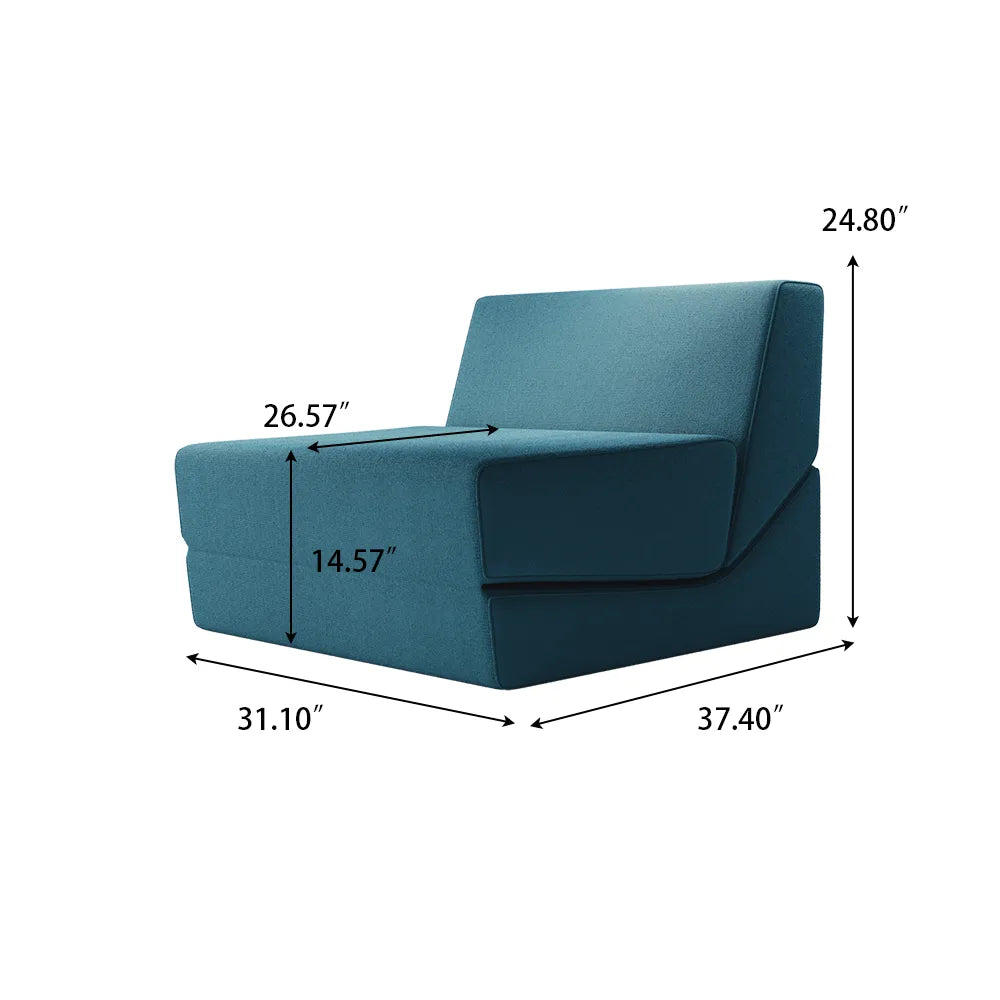 Blue Folding Sofa Bed