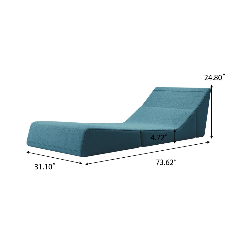 Blue Folding Sofa Bed