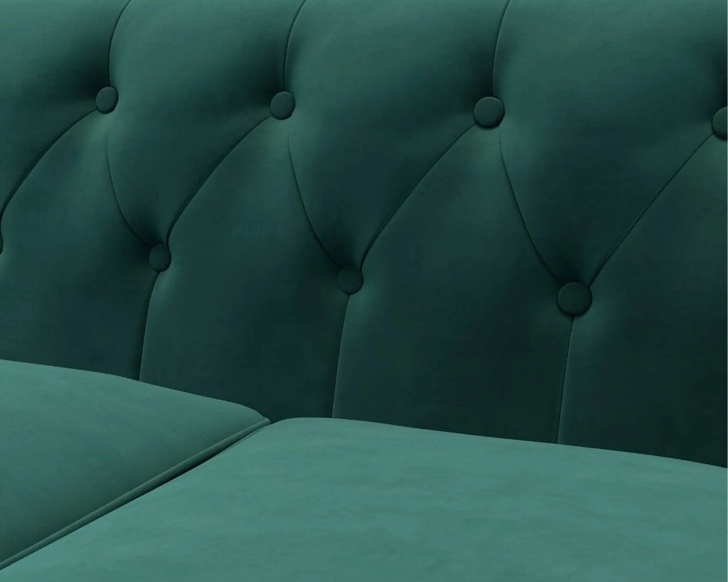Medium Green Velvet Corner Sofa
