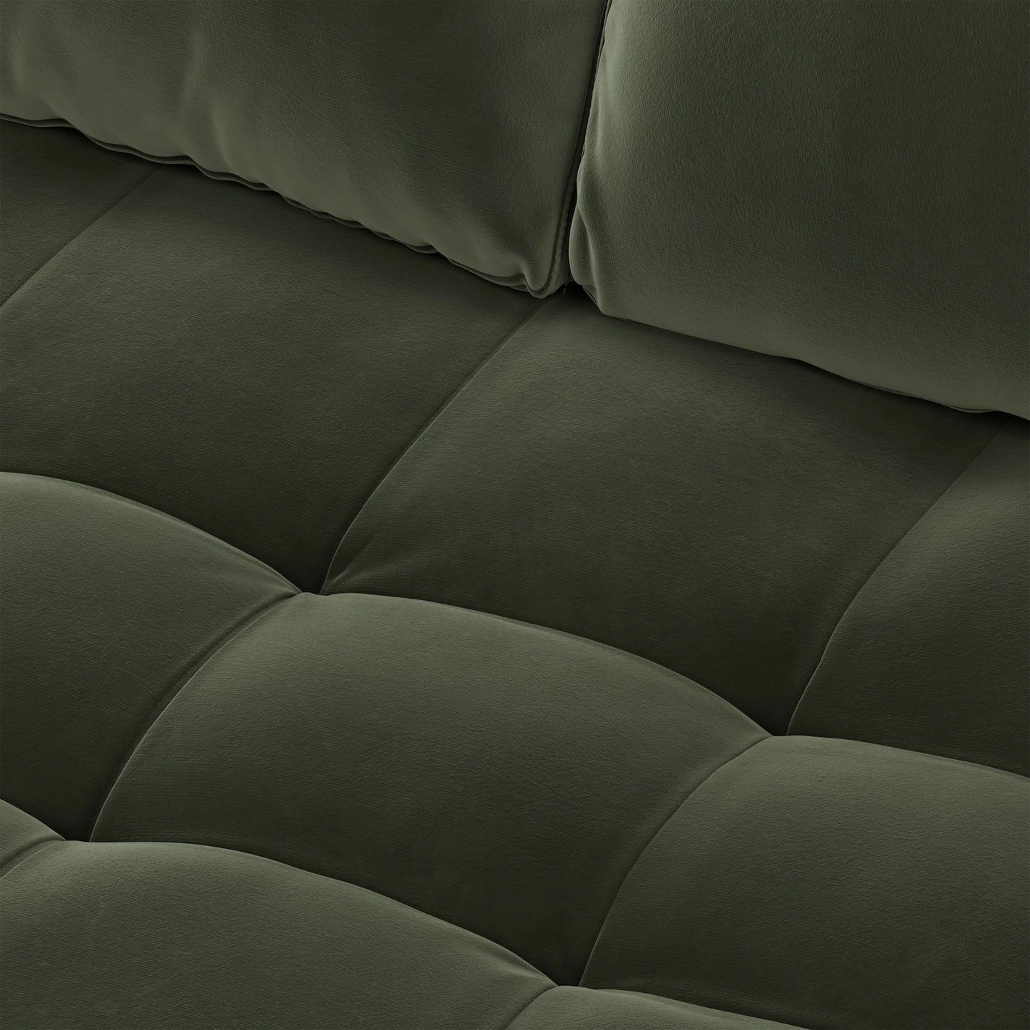 2" Tufted Velvet Loveseat - Plush Pacific Green