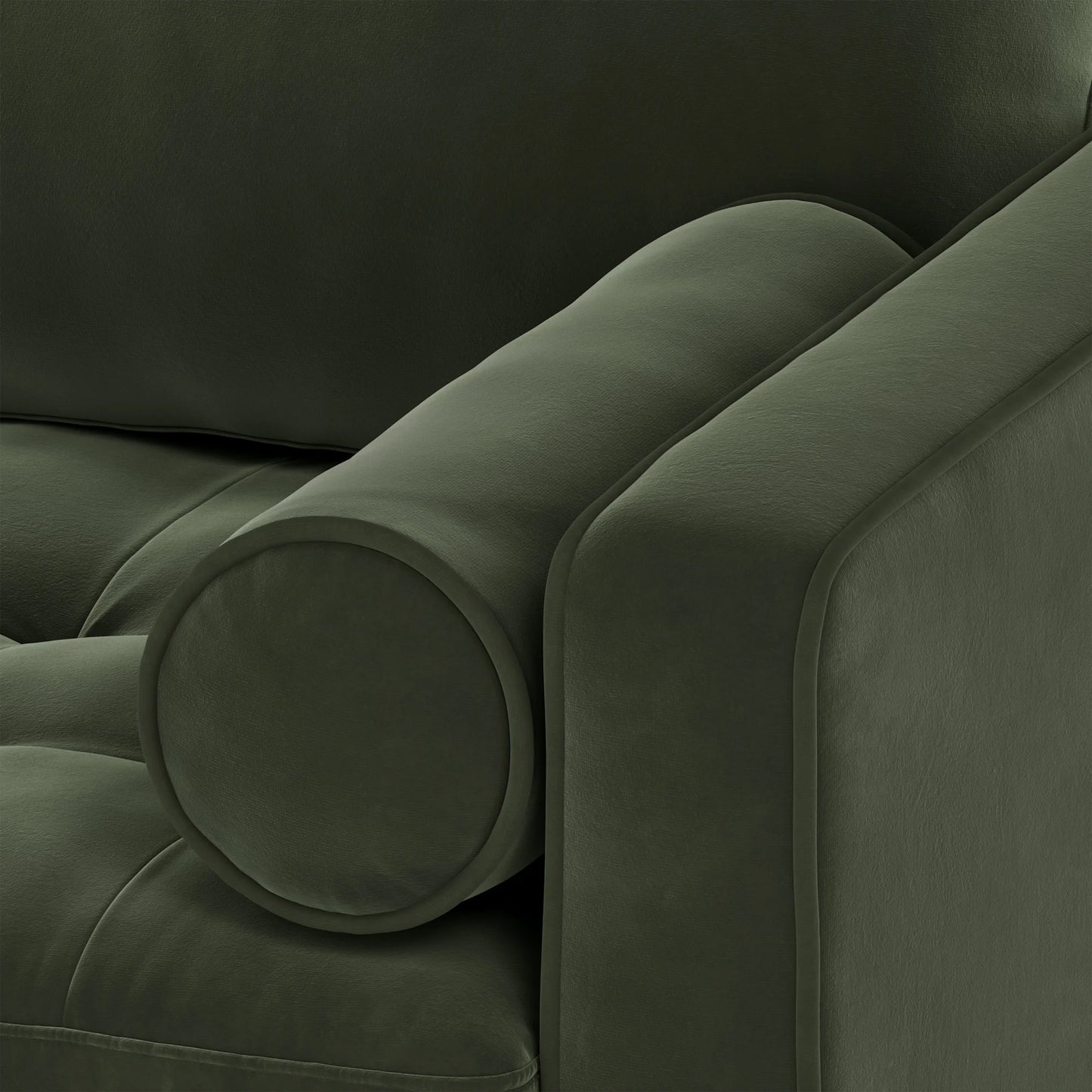 2" Tufted Velvet Loveseat - Plush Pacific Green