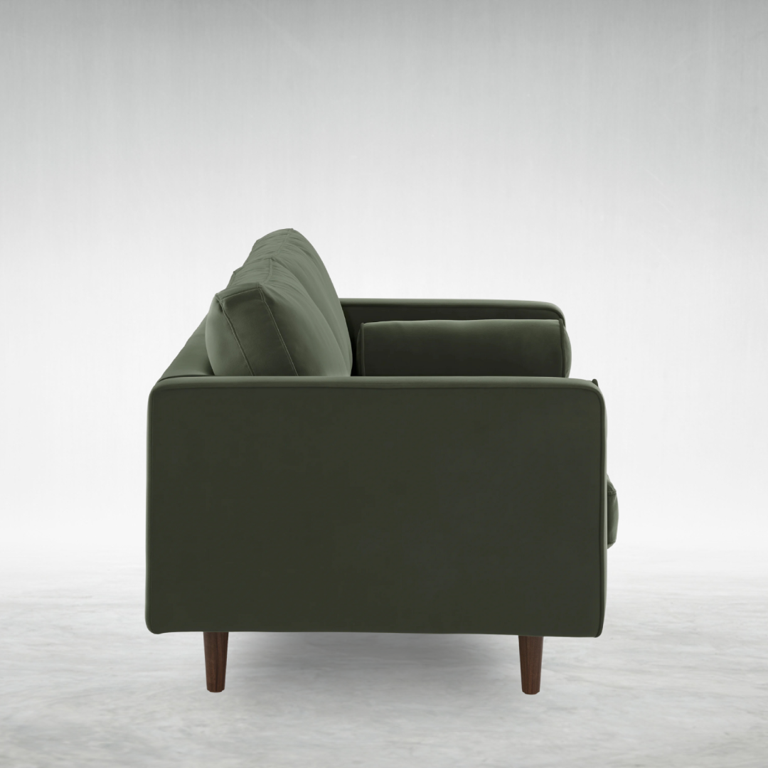 2" Tufted Velvet Loveseat - Plush Pacific Green