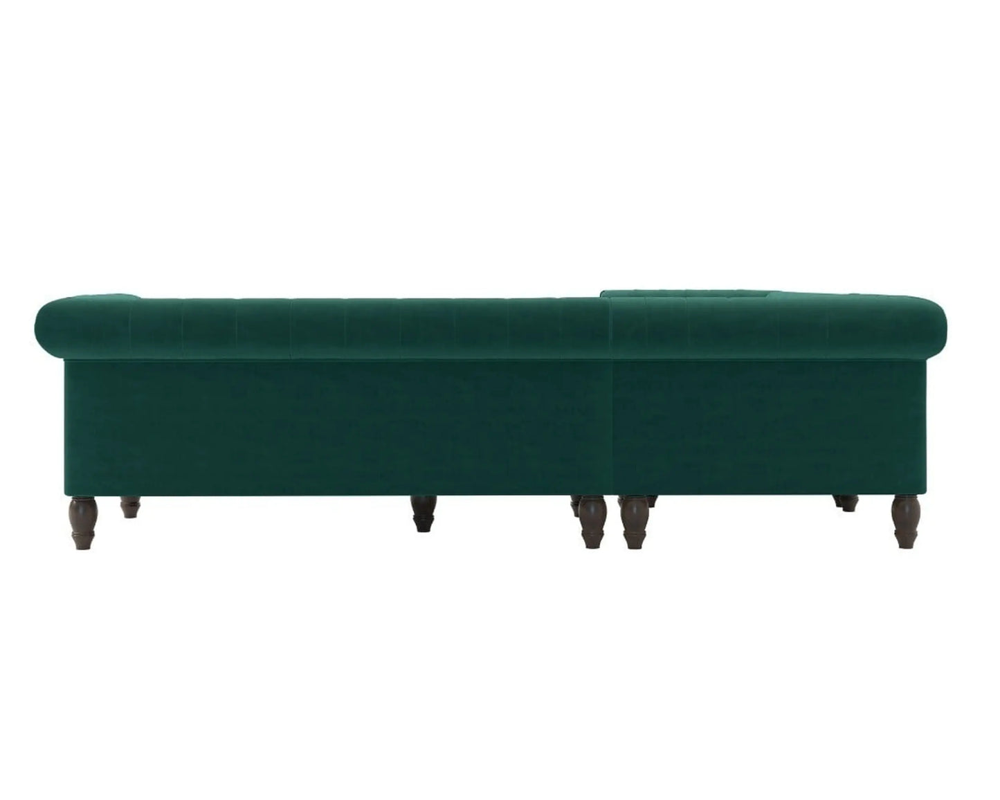 Medium Green Velvet Corner Sofa