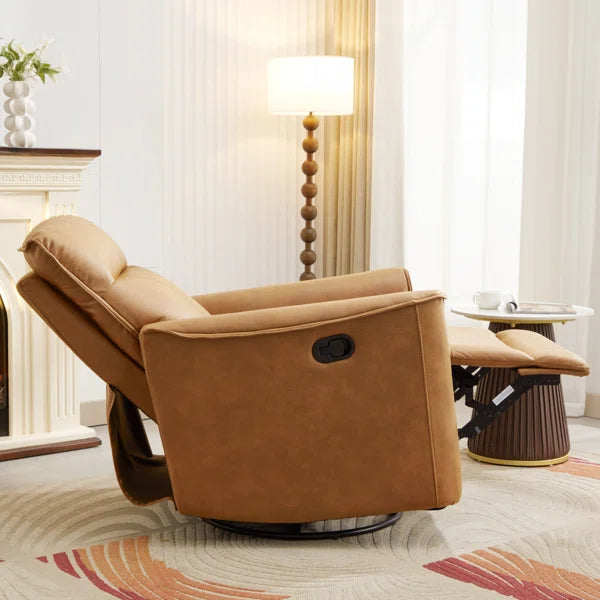 SAMY - Wide Modern Comfortable Upholstered Swivel And Rocker Manual Recliner