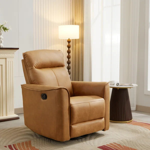 SAMY - Wide Modern Comfortable Upholstered Swivel And Rocker Manual Recliner