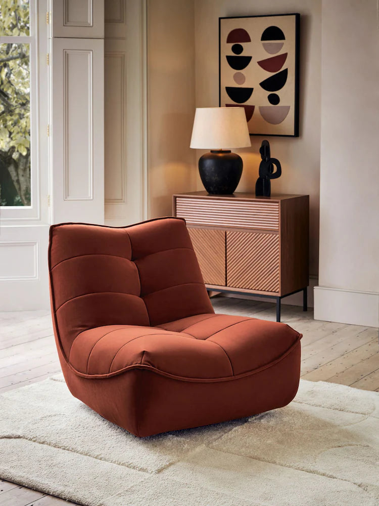 LUCCI-Soft velvet swivel chair