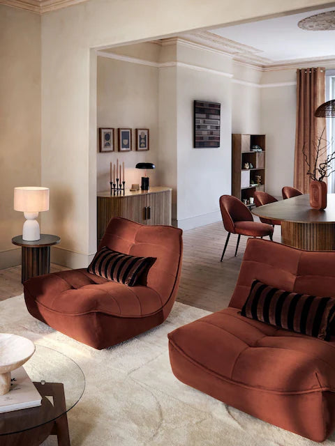 LUCCI-Soft velvet swivel chair