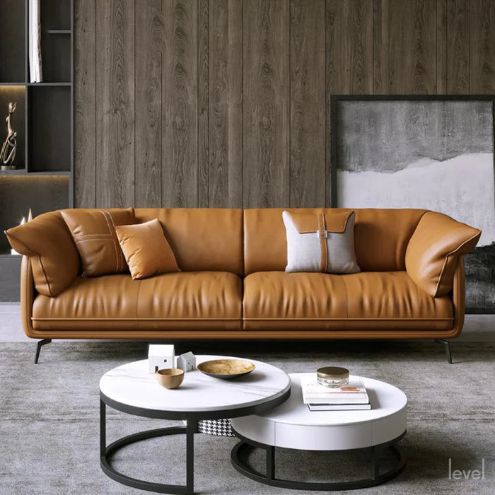 Canvas Genuine Leather Sofa