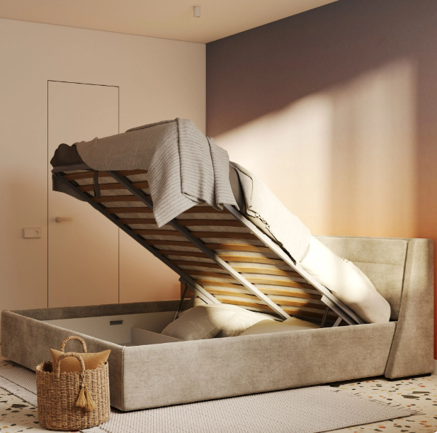 IRIS _ Upholstered Storage bed