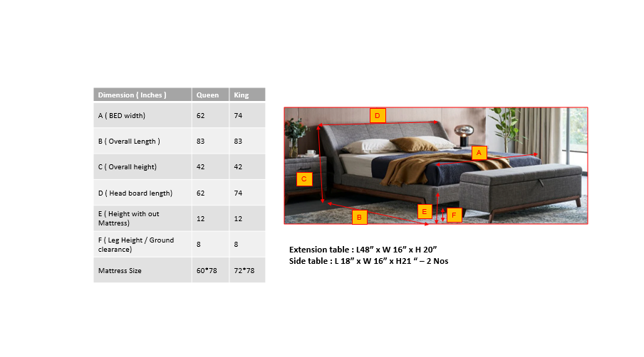 FAME UPHOLSTERED BED