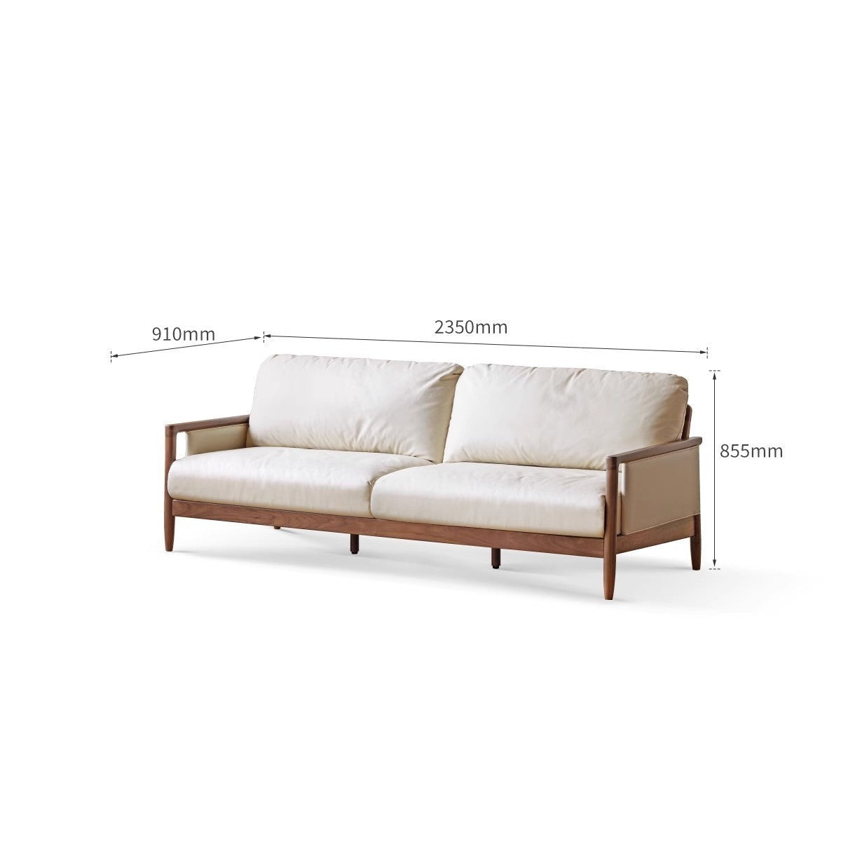 Scandinavian style 3-seater sofa