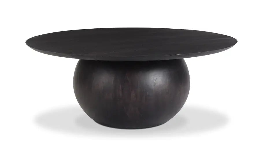 Shelly - Dark walnut round center table