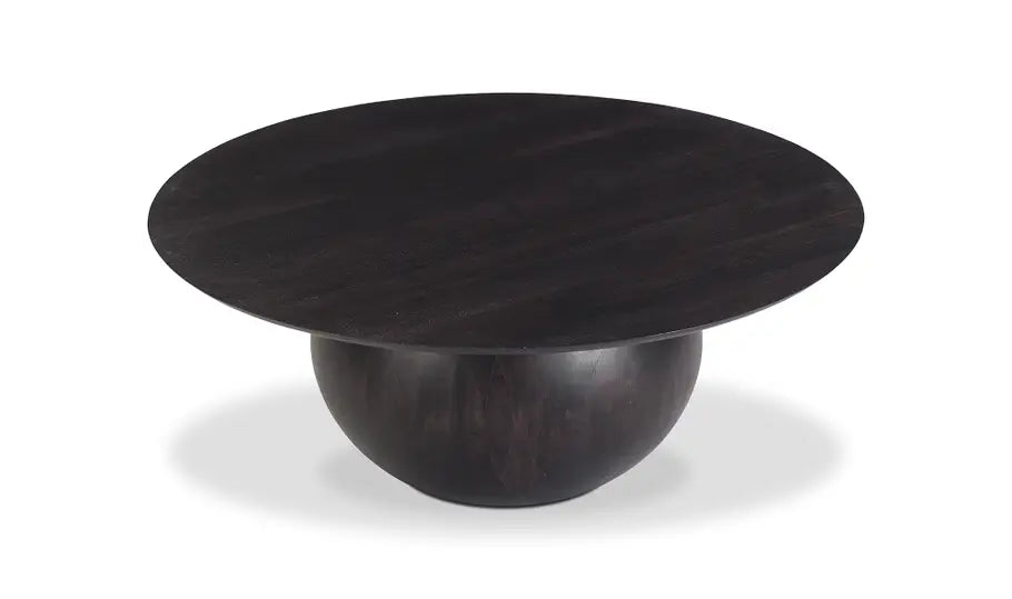 Shelly - Dark walnut round center table