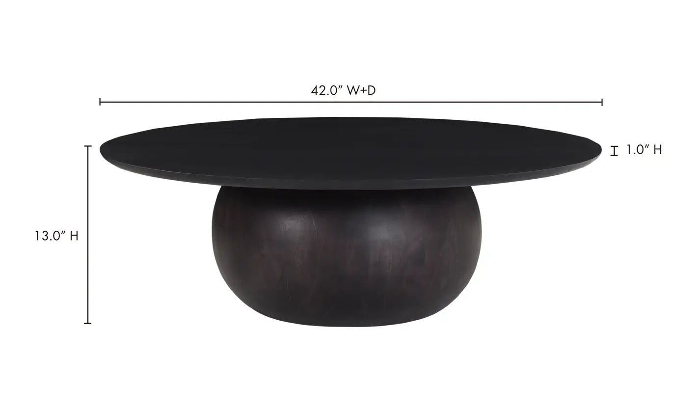Shelly - Dark walnut round center table