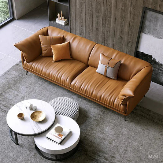 Canvas Genuine Leather Sofa