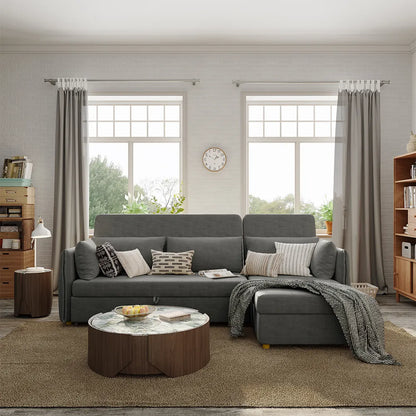 3 Seater Fold Out Sofa cum Bed In Grey Colour