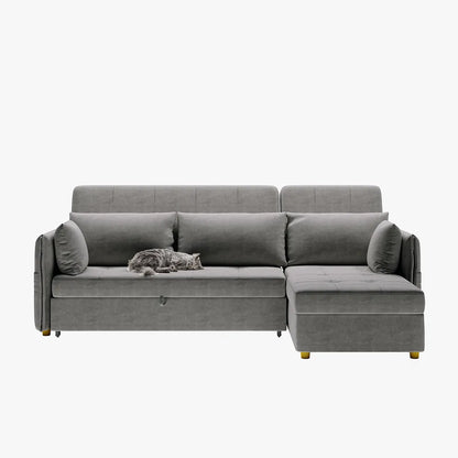 3 Seater Fold Out Sofa cum Bed In Grey Colour