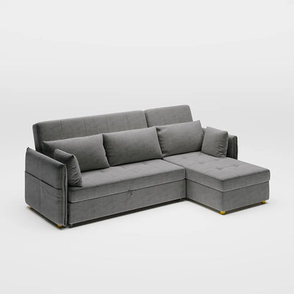 3 Seater Fold Out Sofa cum Bed In Grey Colour