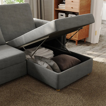 3 Seater Fold Out Sofa cum Bed In Grey Colour