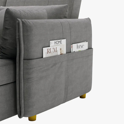 3 Seater Fold Out Sofa cum Bed In Grey Colour