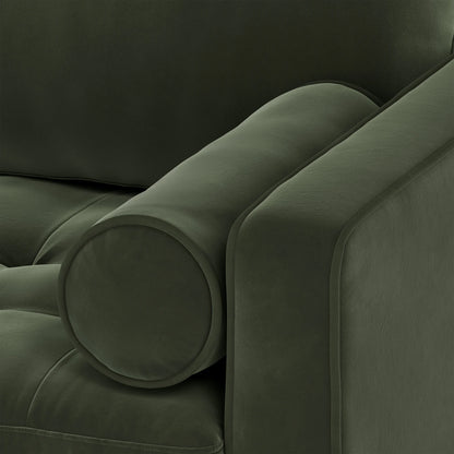 2" Tufted Velvet Loveseat - Plush Pacific Green