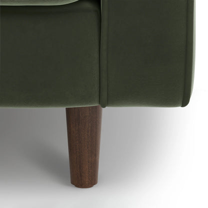 2" Tufted Velvet Loveseat - Plush Pacific Green