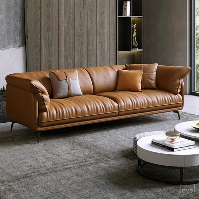 Canvas Genuine Leather Sofa
