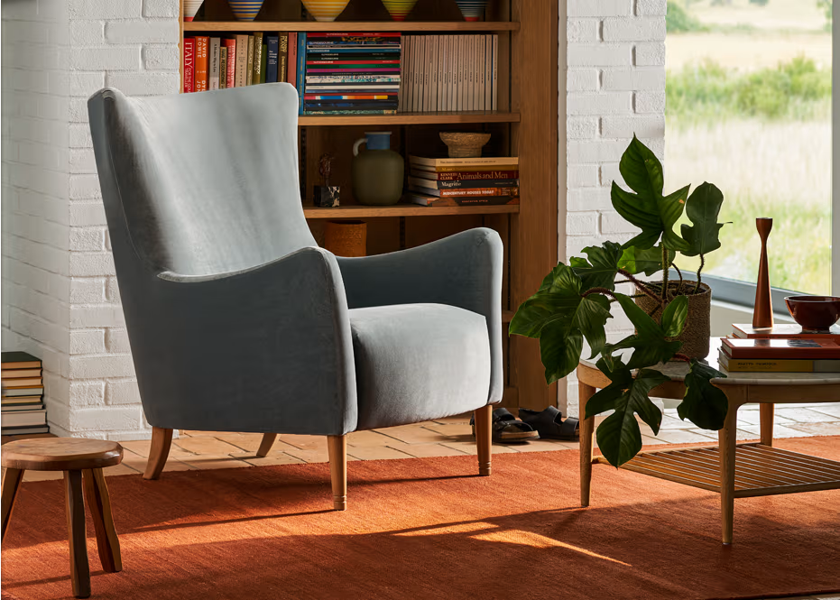 Haven Loft Chair with Wood Legs
