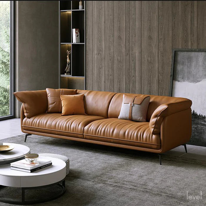 Canvas Genuine Leather Sofa