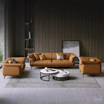 Canvas Genuine Leather Sofa