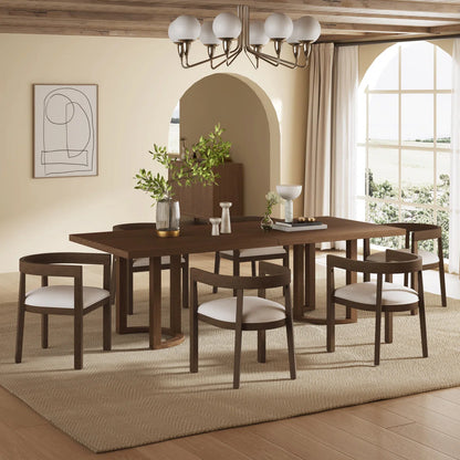 Inesa 7-Piece Wood Upholstered Dining Set