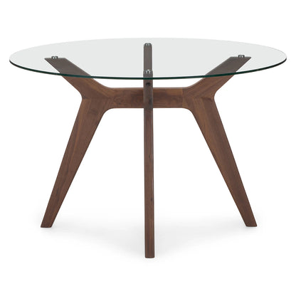 Emmer- Round Glass top dining table