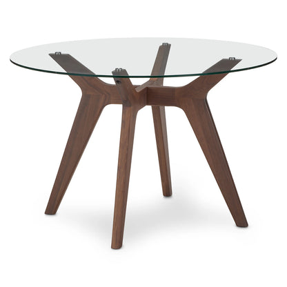 Emmer- Round Glass top dining table