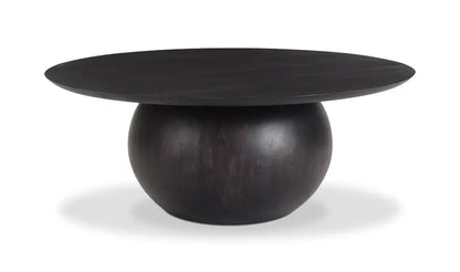 Shelly - Dark walnut round center table