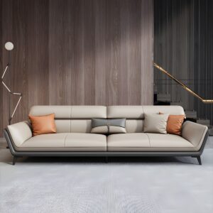 H Flared Arm Modern Sofa