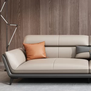 H Flared Arm Modern Sofa