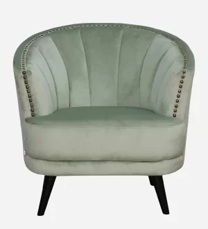 Modern Velvet Barrel Chair Accent Armchair