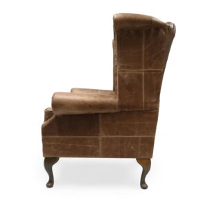 Tufted Leather English Chesterfield Wing Chair