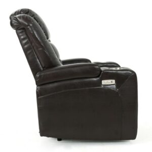 Everette Fabric Power Recliner with Cup Holder, USB Charger, and Storage